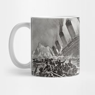 Titanic Sinking, painting (engraving) by Willy Stöwer, 1912. Titanic Mug